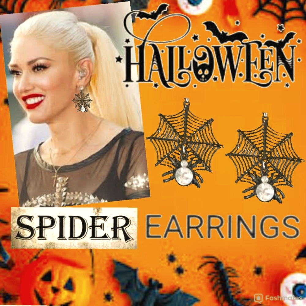 Spooky!💀Black Spider Web Fashion Earrings💀
